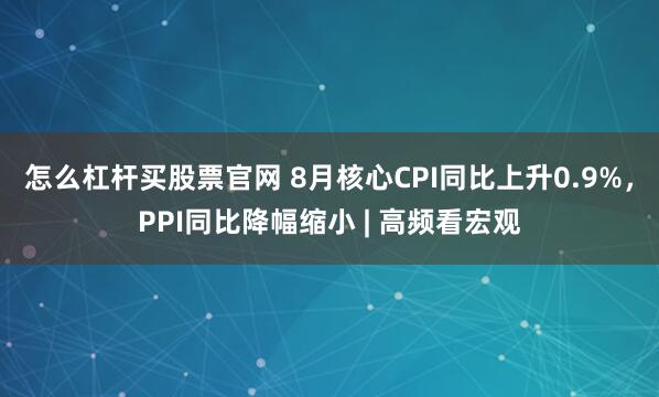 怎么杠杆买股票官网 8月核心CPI同比上升0.9%，PPI同比降幅缩小 | 高频看宏观