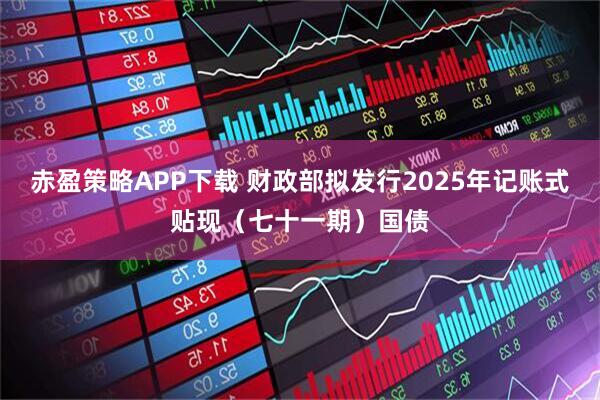赤盈策略APP下载 财政部拟发行2025年记账式贴现(七十一期)国债