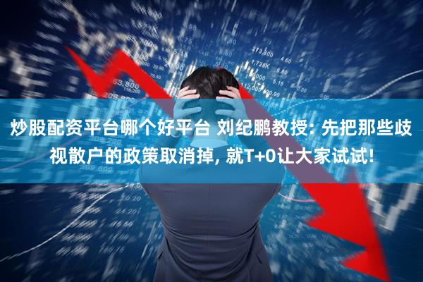 炒股配资平台哪个好平台 刘纪鹏教授: 先把那些歧视散户的政策取消掉, 就T+0让大家试试!